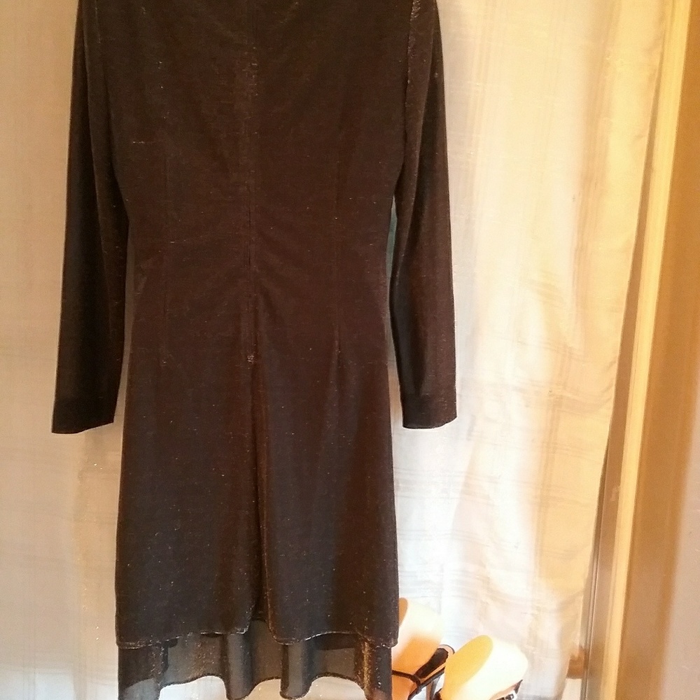 Elegant black with silver shimmer dress